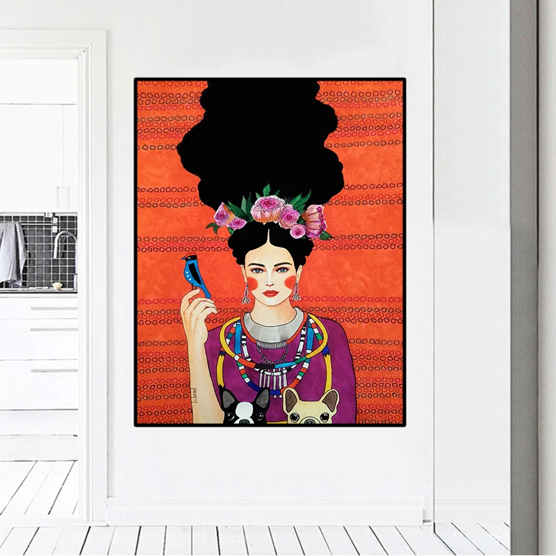 Картина на холсте в скандинавском стиле для девочек модные плакаты и принты