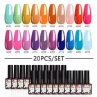 Гель-лак для ногтей Arte Clavo, 8 мл, 20 шт.компл., светодиодный полуперманентный лак для УФ-лампы, Гибридный Гель для дизайна ногтей, набор разноцветных матовых топов