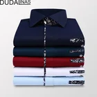 Рубашка мужская Dudalinas, повседневная, с длинными рукавами, принтом