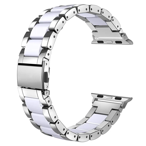 1 Аксессуары для часов Ремешок для apple watch 5/4/3/2/1 apple watch, ремешок 42 мм, 38 мм, Версия 44 мм 40 мм наручных часов iwatch, керамика, браслет из нержавеющей стали - Цвет ремешка: 1