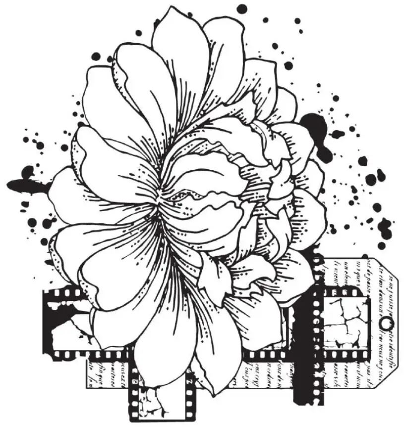 Цветок Прозрачный прозрачный силиконовый штамп/печать для DIY