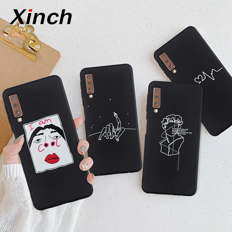 Крутой чехол Xinch с рисунком для samsung Galaxy J4 Plus J6 A6 A8 A7 2018 задняя крышка iphone 11 Pro Max ТПУ