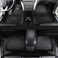 lsrtw2017 leather car interior floor mats for lincoln mkc 2014 2015 2016 2017 2018 2019 auto foot carpet rug accessories mat