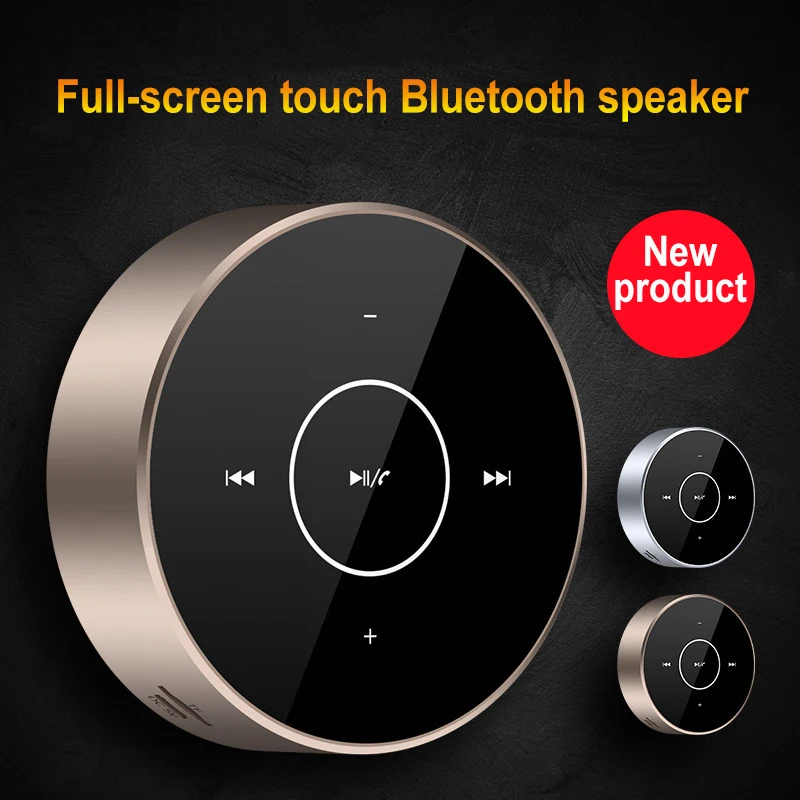 

A6 Bluetooth Stereo Portable Outdoor Bass Wireless Mini Speaker Plug-in Card Touch Screen Steel Cannon For IOS Android Outdoors