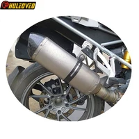 titanium alloy for bmw r1200gs 13 19 exhaust muffler link pipe with carbon clamp motorcycle muffler exhaust mid pipe for r1200gs