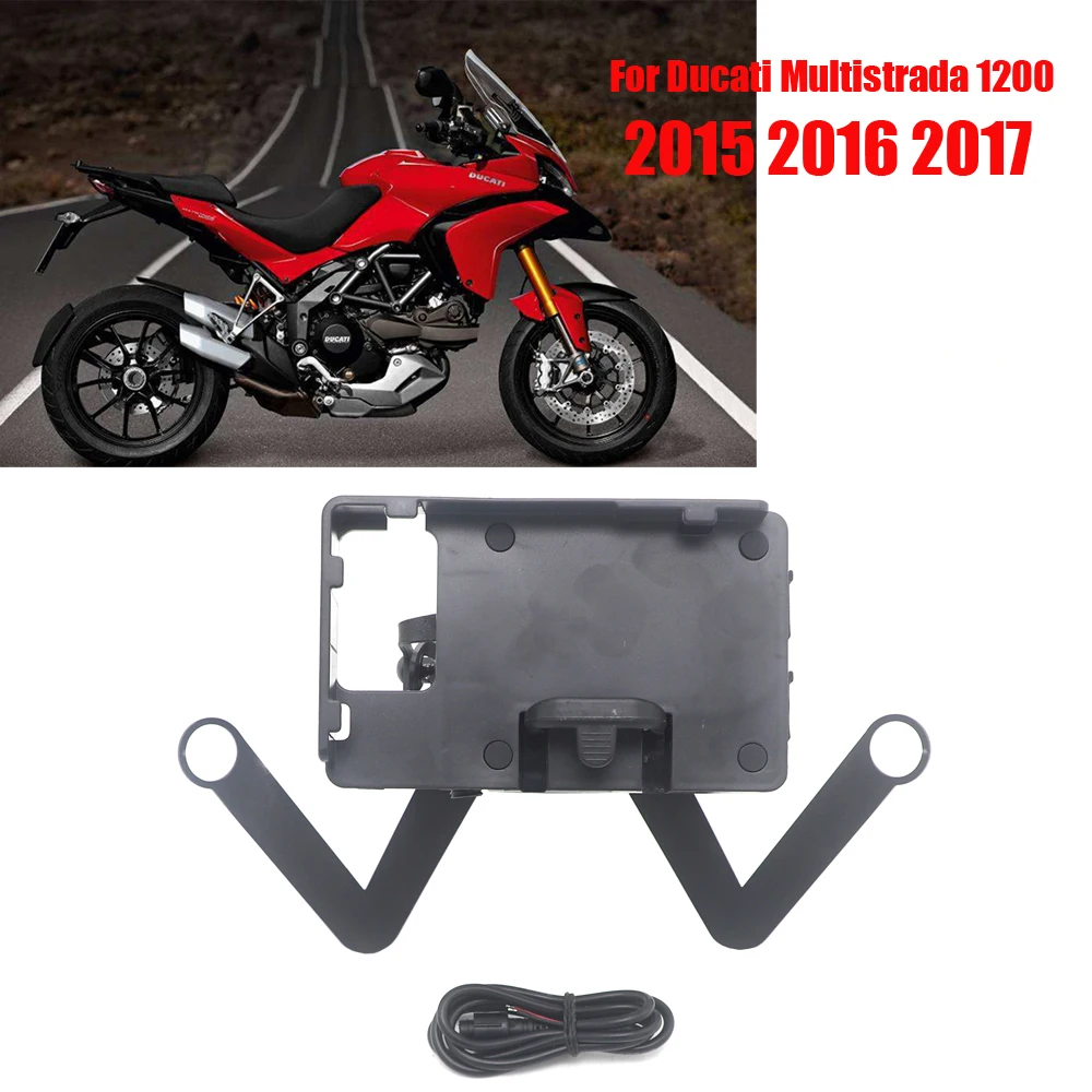 Монтажный кронштейн для крепления GPS навигатора DUCATI MULTISTRADA 1200 MY 2015 2017|Накладки и