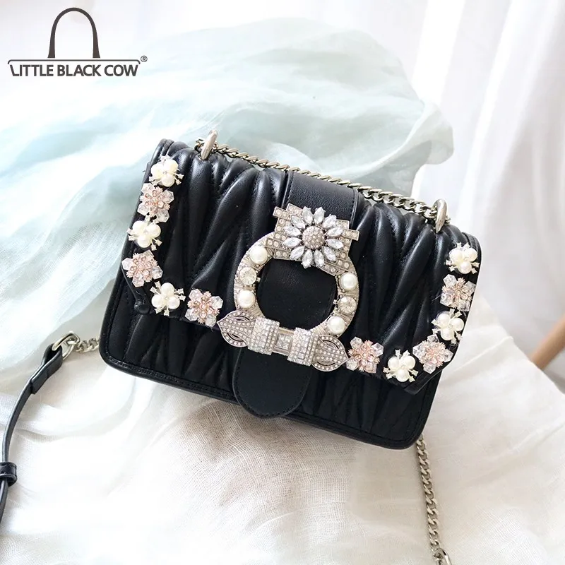 

Дизайнерские вечерние сумки бриллианты жемчуг класса люкс сумка 2021 женские сумки из натуральной кожи элегантные женские тонкие сумки на пл...