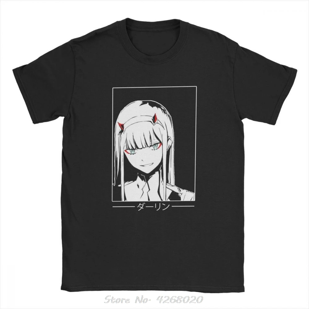 Прохладный ноль два футболка Darling в Franxx фильм Мужская хлопковая футболки для