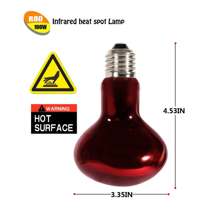 Инфракрасная лампа нагревательная для рептилий ночник черепахи ночного видения