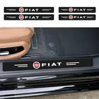 Автомобильная Накладка на порог из углеродного волокна, накладка на дверь, автомобильная наклейка для Fiat Punto Abarth 500, Stilo Ducato Palio Bravo, автомобильный значок, аксессуары