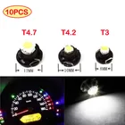 10 шт., Автомобильные светодиодные лампы T3 LED 1210 1SMD T4.2 T4.7