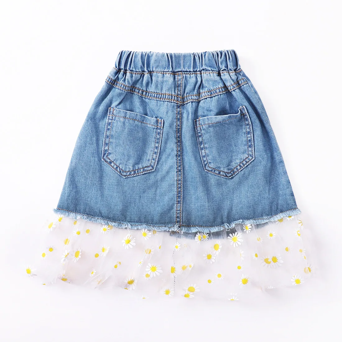 

Girl Clothing Sets Kids New Summer Clothes Baby Girls Flying Sleeve Cotton T Shirt+jeans Skirt 2Pcs Sets Children Casual Outfits