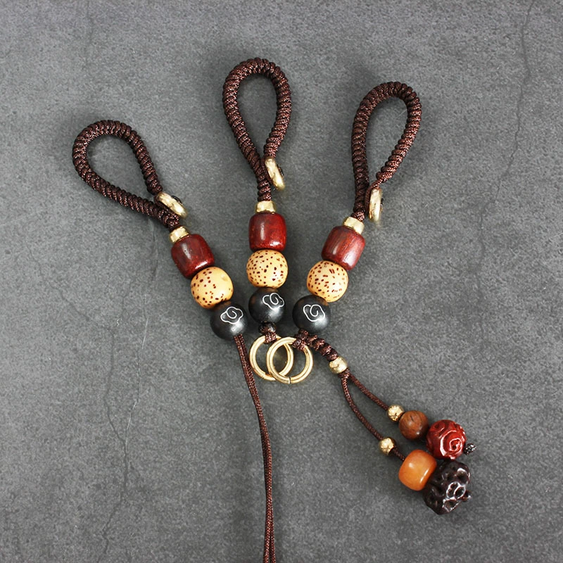 

Creative Handmade Knotted Key Chain Car Key Pendant Rope Braided Fastener Flat Knot Diamond Knot Gift home Decoration Pendant