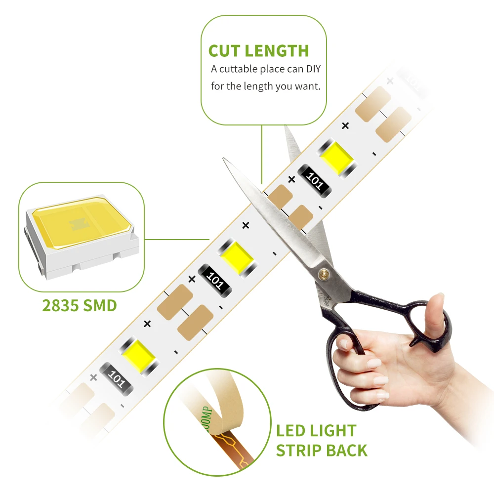 СВЕТОДИОДНАЯ лента SMD 2835 5 В 50 см 1 м 2 3 4 | Лампы и освещение