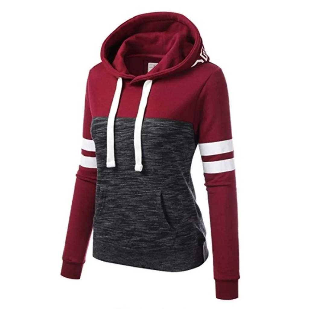 Женская толстовка с капюшоном свитшоты Женский пуловер длинным рукавом