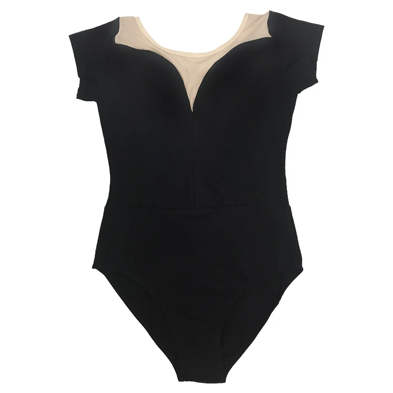 Трико женское балетное с коротким рукавом костюм для тренировок аэриалистов