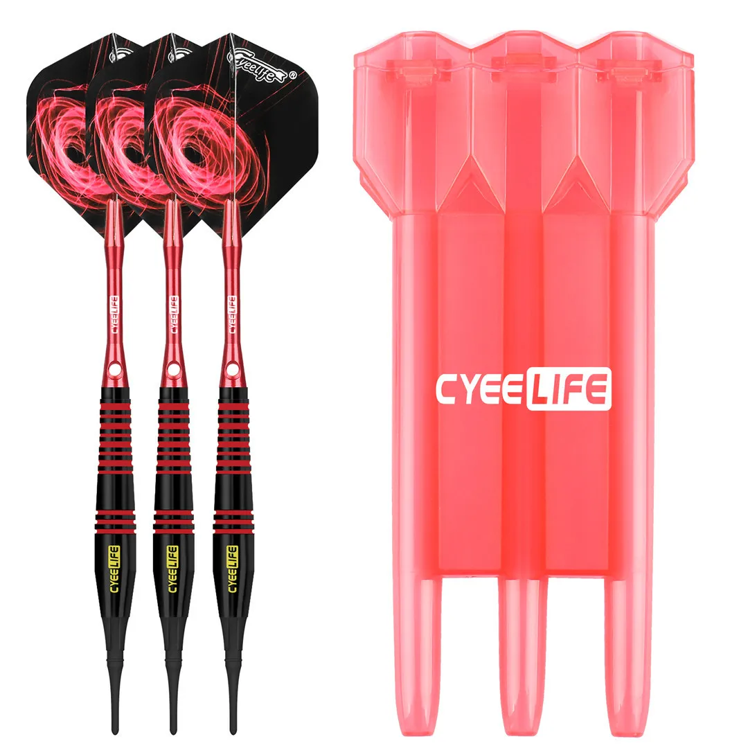 

CyeeLife 18g Soft Tip Darts With carrying case and new One piece Flights,Dont falling off and not easy to break