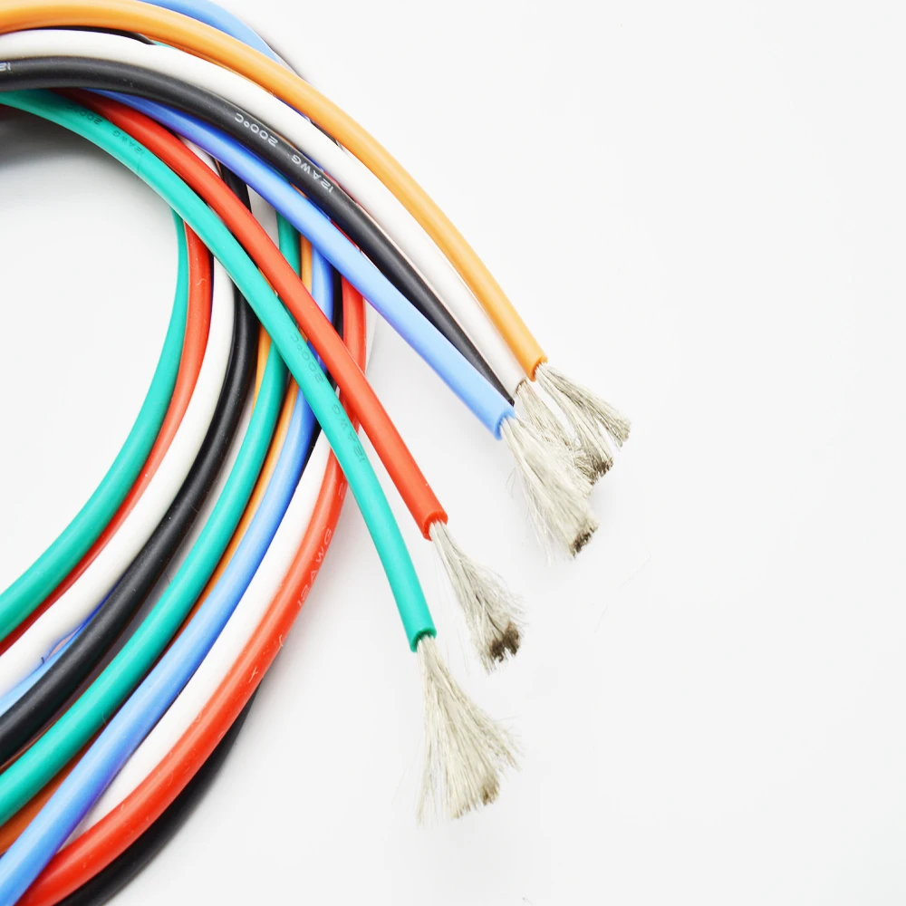 Термостойкий провод SHENGPAI медный Электрический 24awg 2 м из мягкого силикона