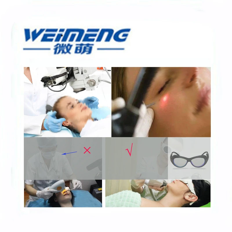 Защитные очки от бренда Weimeng 808nm отражающий лазер с двойной рамой 780nm 850nm для