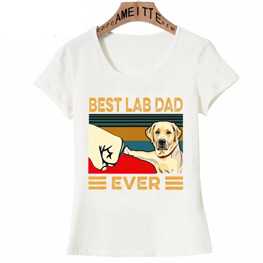 Новая женская футболка с коротким рукавом Best Lab Dad Ever винтажные повседневные топы