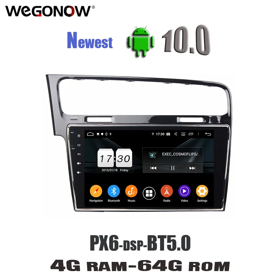 HD DSP TDA7851 Android10 для VW Golf 7 2013 2014 2015 64 Гб ROM 8 ядер автомобильный dvd плеер GPS navi карта RDS