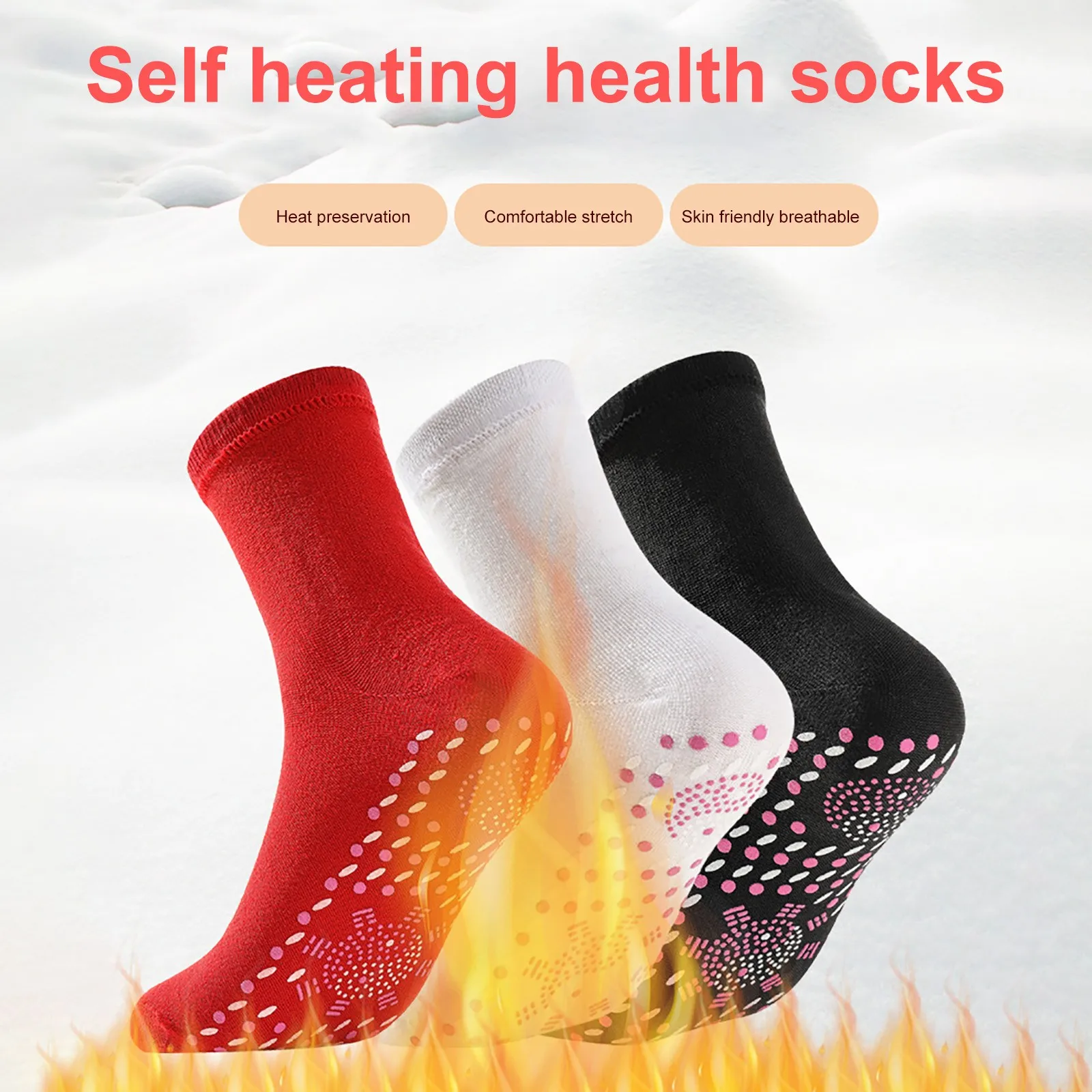 

Self-heating Magnetic Socks For Women Men Self Heated Socks Tour Magnetic Therapy Comfortable Winter Warm Massage Socks Pression