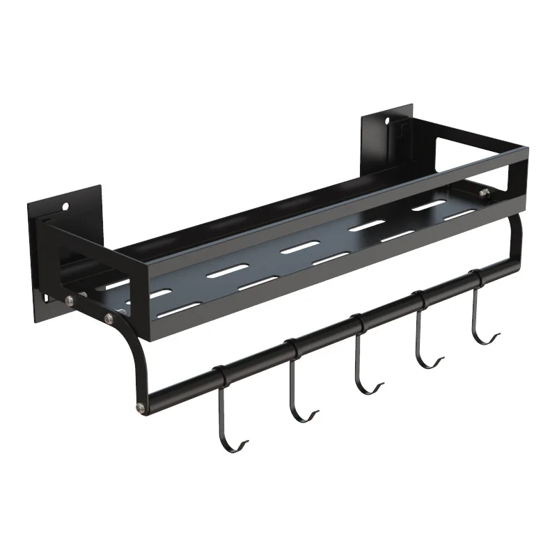 

Kitchen Rack Rack Seasoning Rack Wall - Mounted Perforation-free Household Supplies Multi-functional Storage Rack Bathroom Rack