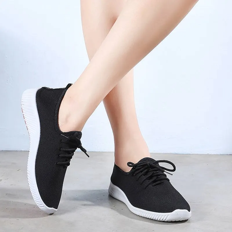 Женская обувь Модная дышащая легкая женская на шнуровке Женские кроссовки для