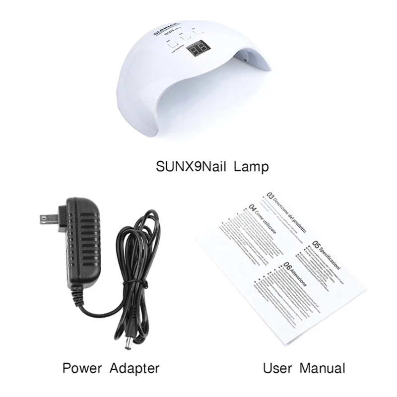 

40W Nail Lamp UV Dryer LED Gel Timer Settings Manicure Machine Curing Light M76F