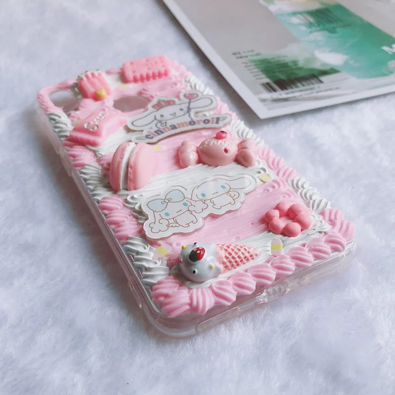 

For Samsung s8/s9/s10plus DIY case note 8/note9/note10+ 3D Cinnamoroll phone cover for Galaxy s6/s7edge cute dog creamy handmade