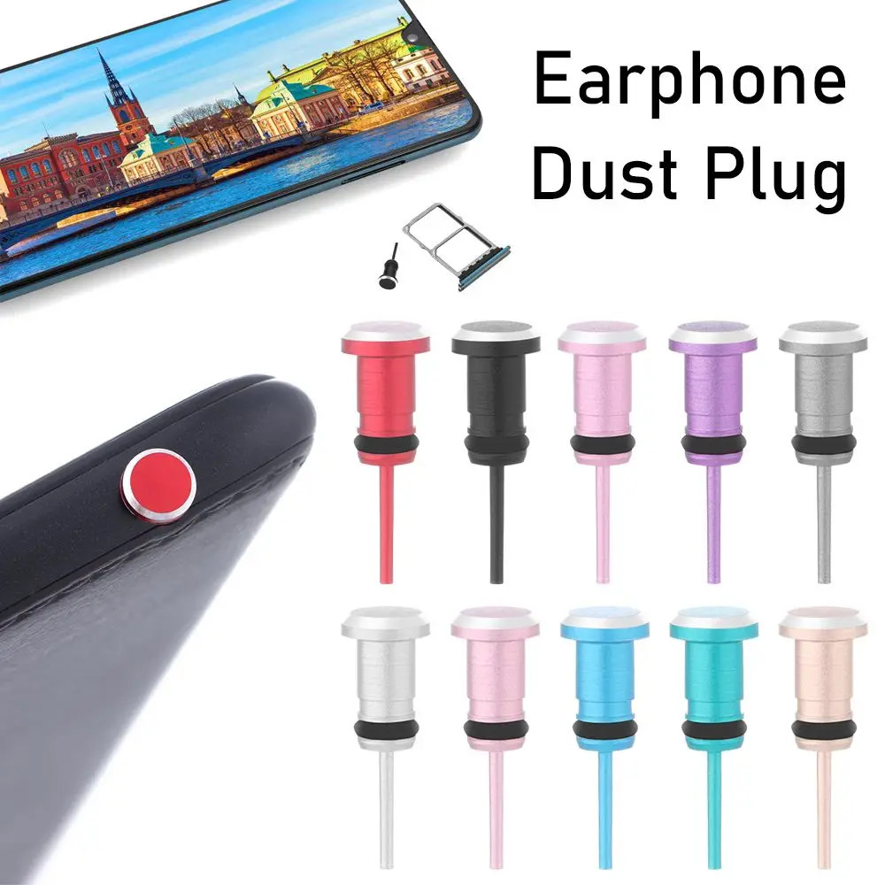 Anti Dust Plug 35mm AUX Earphone Block Durable Card Pin Aluminium Alloy Phone Accessories Jack Interface Metal Stopper