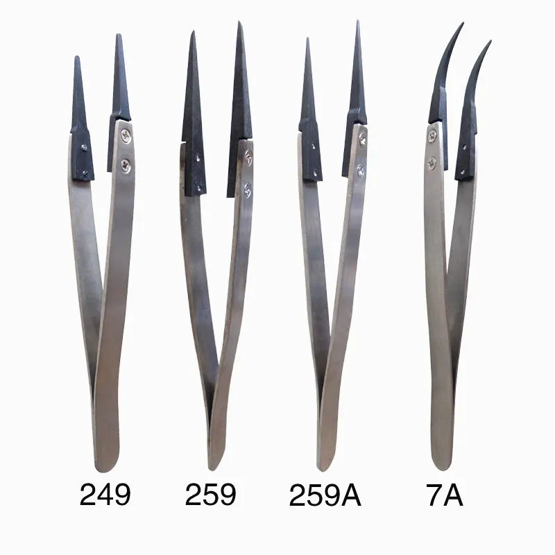 

8pcs Tweezers Anti Magnetic Head-Changed Maintenance Tools Stainless Steel+plastic