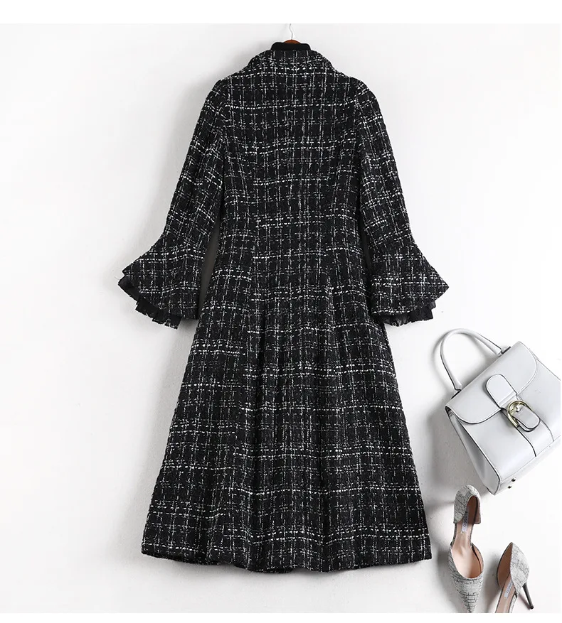 USPOP 2020 весенние женские пальто длинные твидовые размера плюс Тренч зимнее