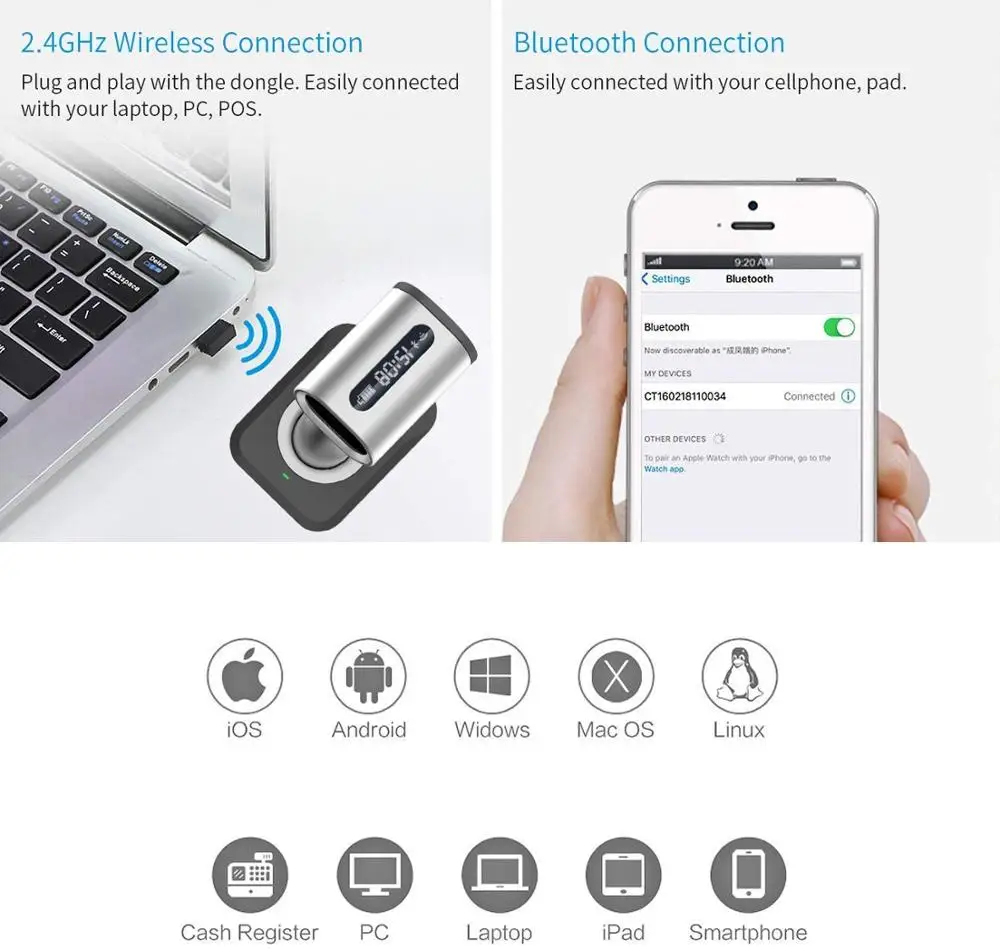 ISSYZONEPOS сканер штрих-кодов беспроводной проводной 1D 2D изображения Портативный Bluetooth сканер считыватель штрих-кодов qr-кодов поддержка матрицы данных PD417