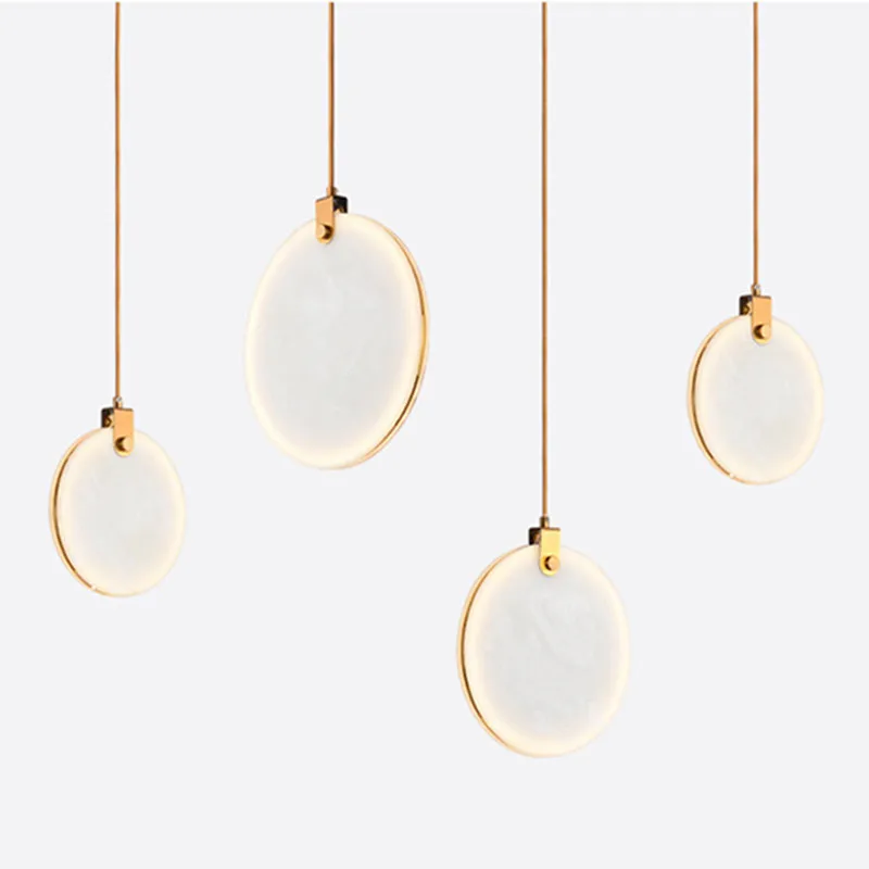 

Скандинавские современные креативные Кофейни магазин одежды Ресторан Бар спальня прикроватная имитация мрамора маленькая люстра