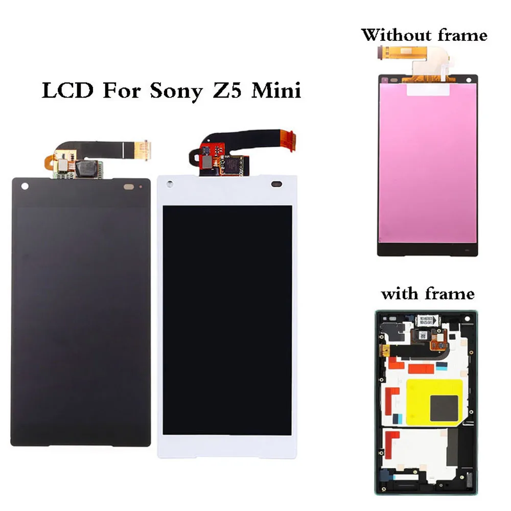 Оригинальный 4 6 &quotLCD для SONY Xperia Z5 Compact LCD сенсорный экран дигитайзер сборка Рамка