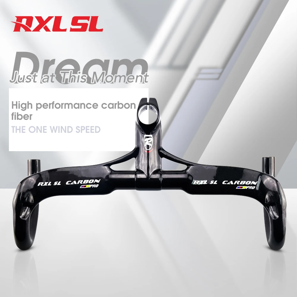 RXL SL 1-1/8" Road Carbon Handlebar Integrated With Stem Int