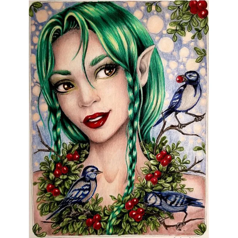 

5D DIY Full Round Diamond Embroidery Fantasy Art Fairy Diamond Painting Cross Stitch Full Square Rhinestone Mosaic Decoration