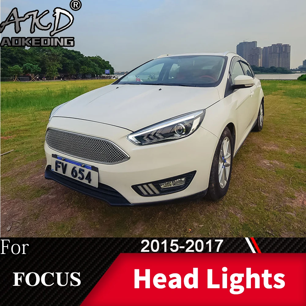 Фара для автомобиля Ford Focus 4- фокус головной светильник s противотуманный светильник дневной ходовой светильник DRL H7 светодиодный Биксеноновая лампа автомобильные аксессуары