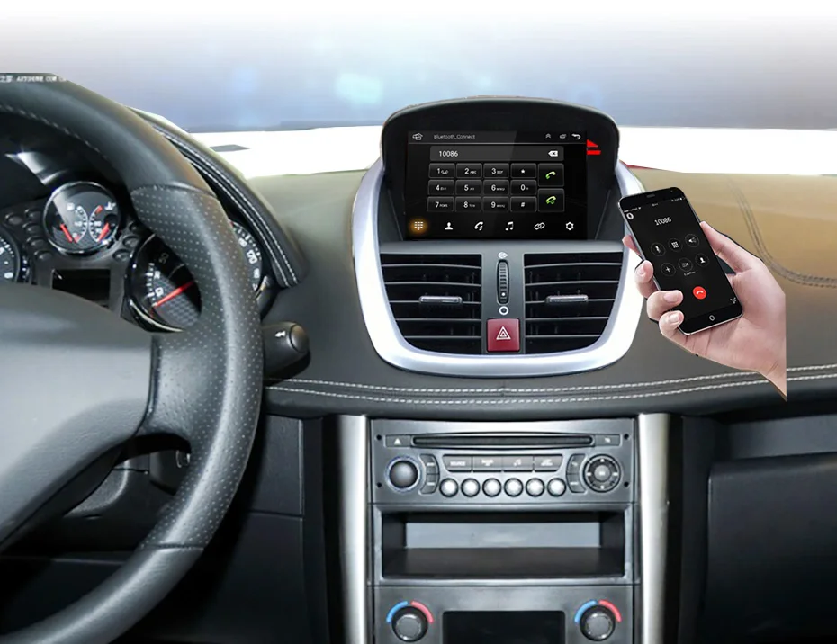 Android 9,0 автомобильный dvd-плеер для peugeot 207 2007- gps-навигация, радио, стерео Bluetooth USB Мультимедиа gps карта