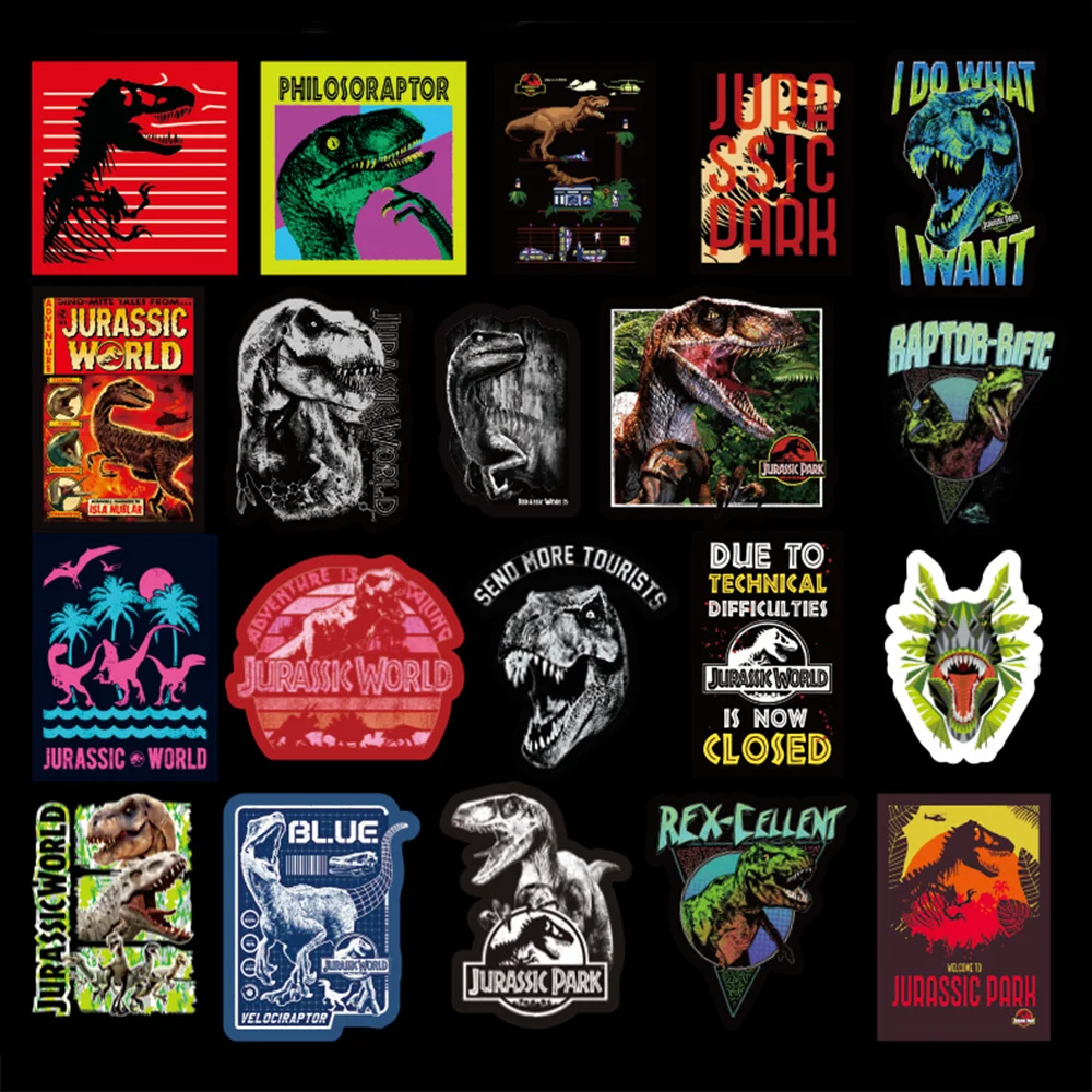 75 шт. с изображением динозавров из фильма Парк Юрского периода самоклеящихся