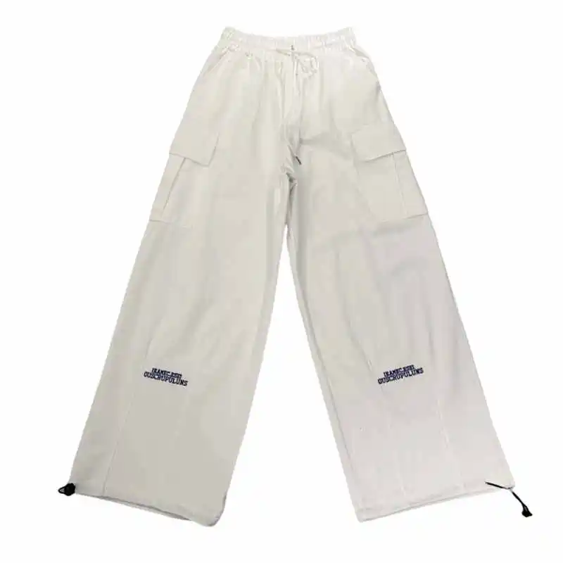 

Повседневный комбинезон в стиле Харадзюку, модные штаны с буквенной вышивкой, мужские свободные брюки с широкими штанинами, женские штаны