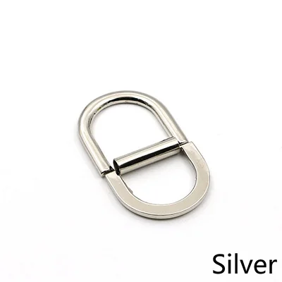 Silver Meetee 4 шт. 15-50 мм металлическая двойная d-образная Пряжка багажная куртка с ремешками Кнопка регулировки ремня DIY ветровка декоративная пряжка материал - Цвет: Silver