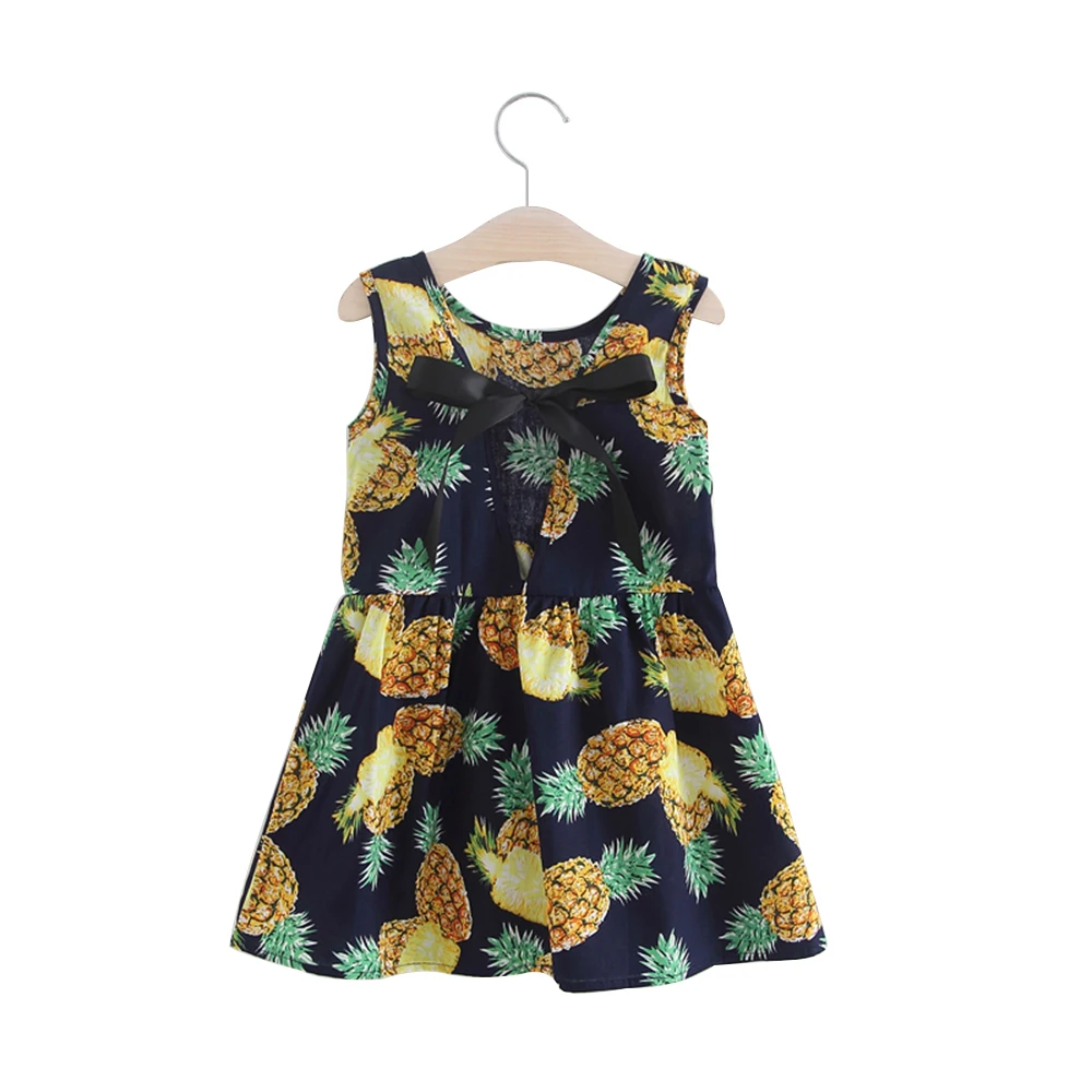 New 2-7y Girls Clothing Summer Girl Dress Children Kids Berry Back V Cotton Vest dress Clothes | Детская одежда и обувь