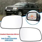 Для Jeep Grand Cherokee 1999 2000 2001 2002 2003 2004 с функцией подогрева автомобиля Левая Правая сторона зеркало заднего вида стекло объектива
