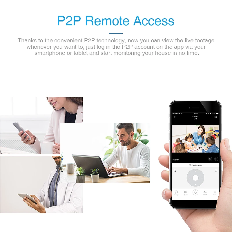 FREDI 1080P YCC365 Автоматическая отслеживающая облачная IP камера домашняя