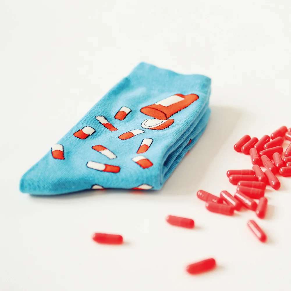 Симпатичные мужские/женские мужские хлопковые короткие носки с забавным