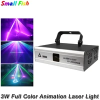 3w full color animation laser light dmx512 20kpps scanning stage show patterns laser projector for dj disco led music party bar