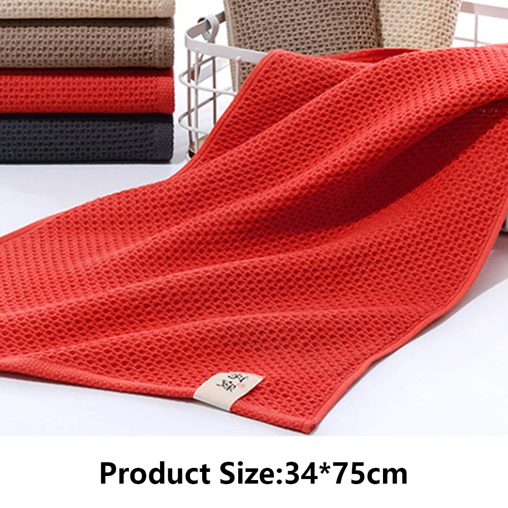 Хлопковое полотенце для рук взрослых в клетку ухода за лицом спортивное дышащее