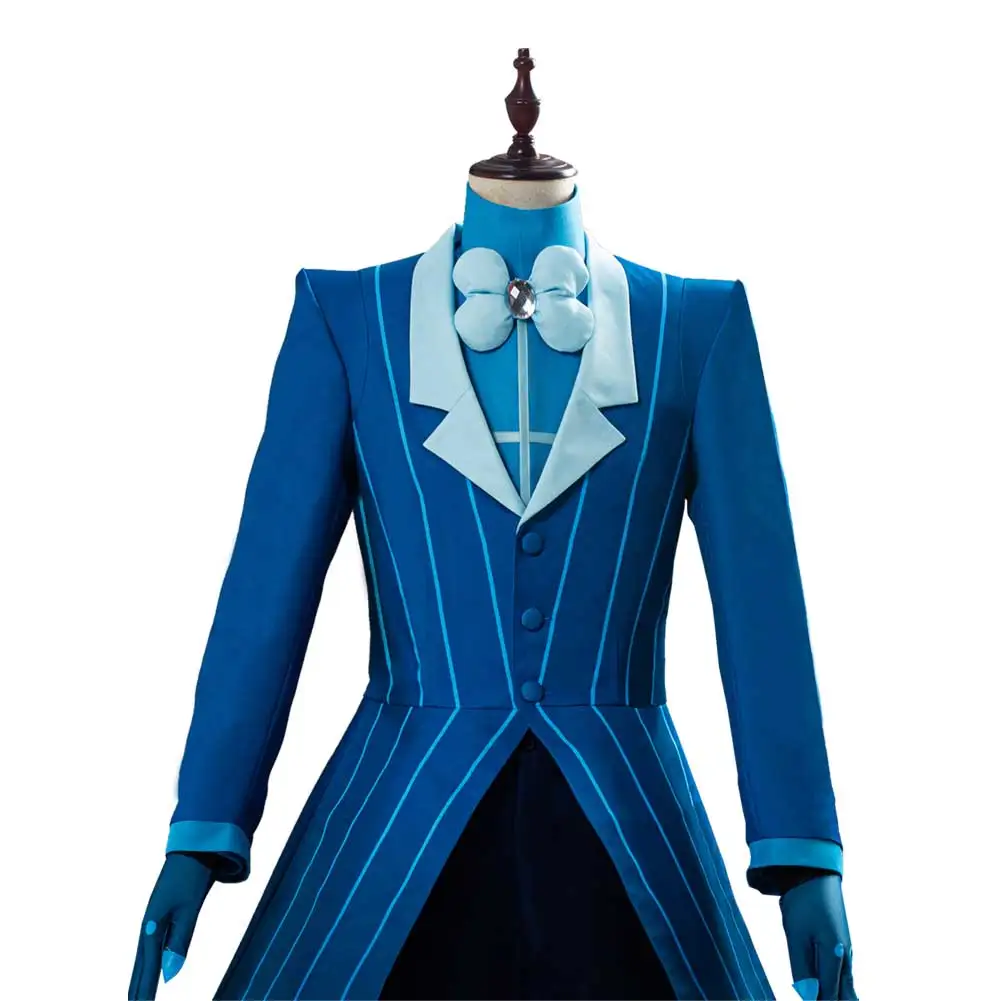 

Hazbin Cosplay Hotel ALASTOR Costume Halloween Carnival Costumes Blue Version Suit